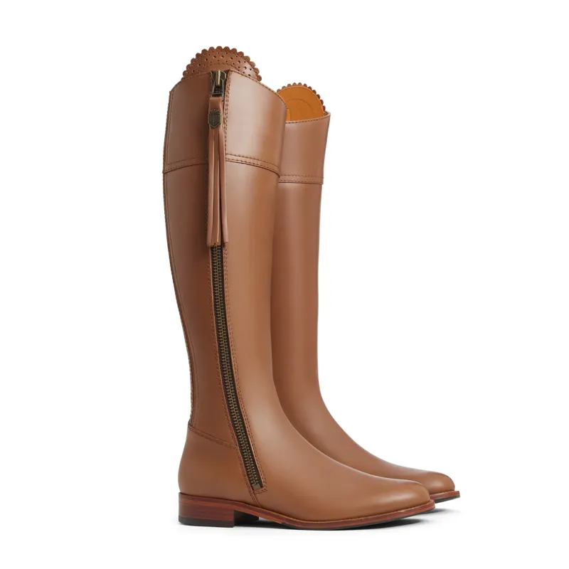 Fairfax and Favor Flat Regina Leather Boot - Tan